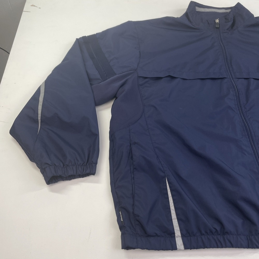 Starter Jacket Men's Size XXL Windbreaker Full Zip Track Stand Up Neck Navy Blue - Picture 2 of 9